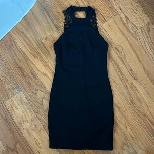 Lulu’s Endlessly Alluring Black Lace Mini Bodycon Dress